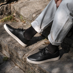 Black Milled Leather