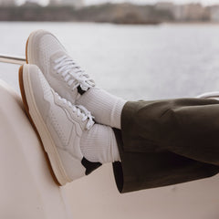 White Leather Black