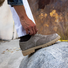 Silver Mink Suede