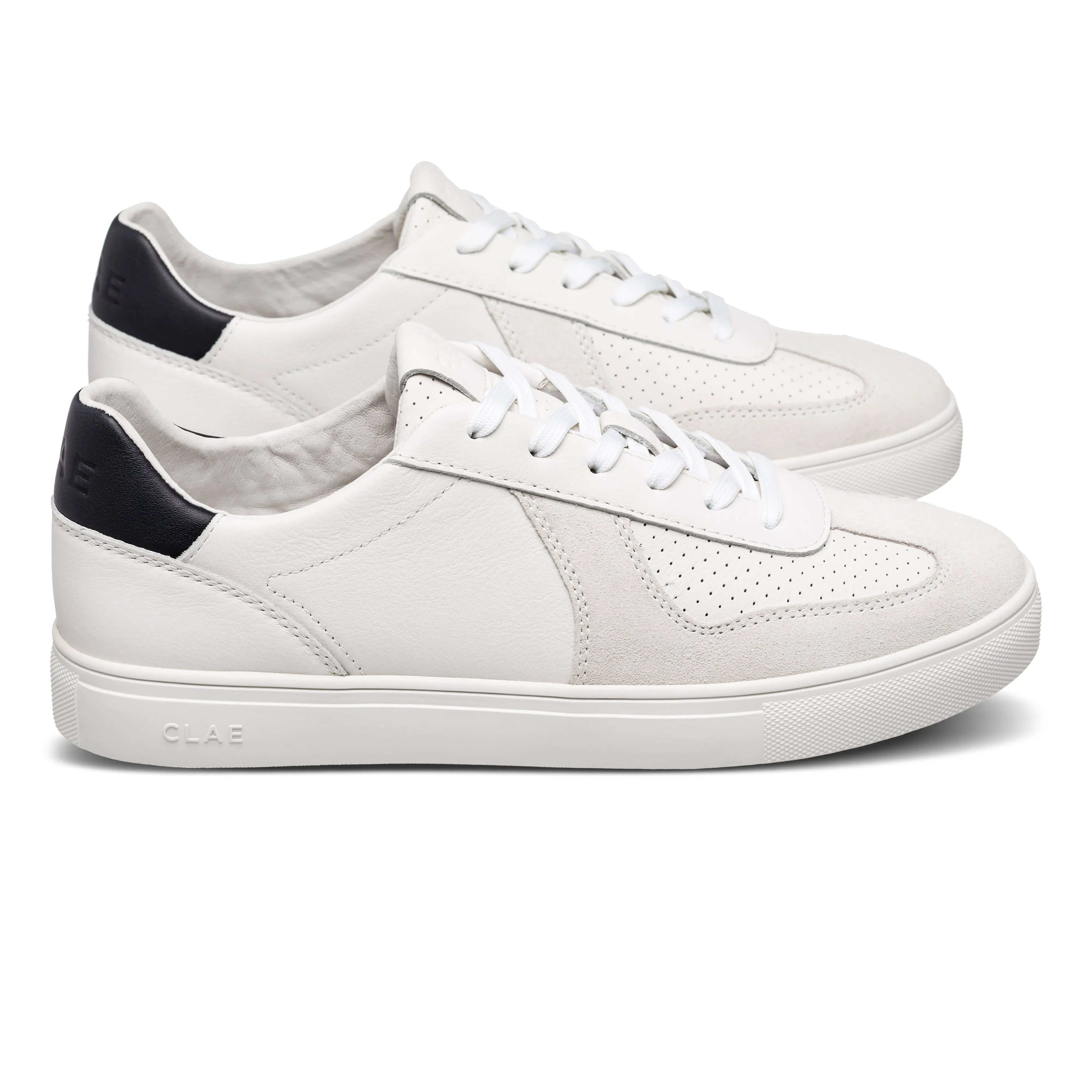 White Leather Navy