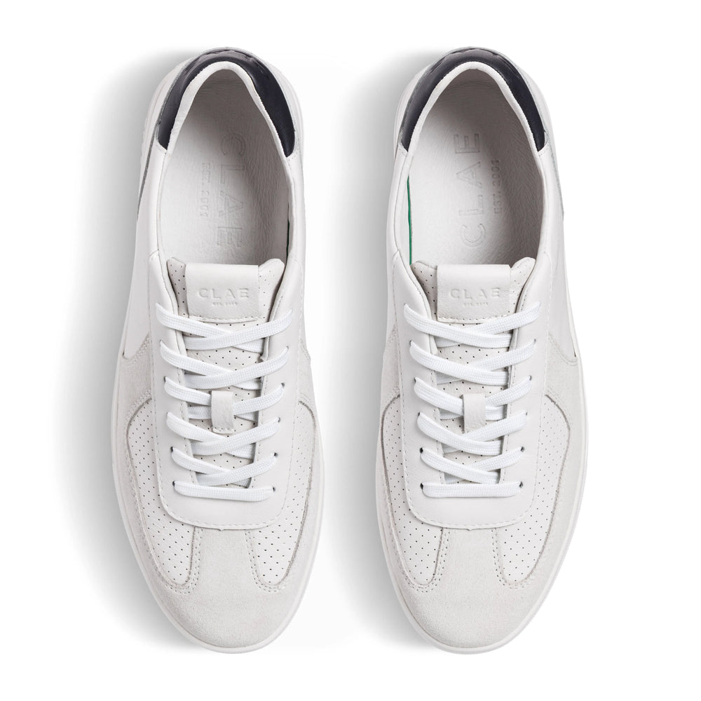 White Leather Navy