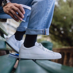 Triple White Leather