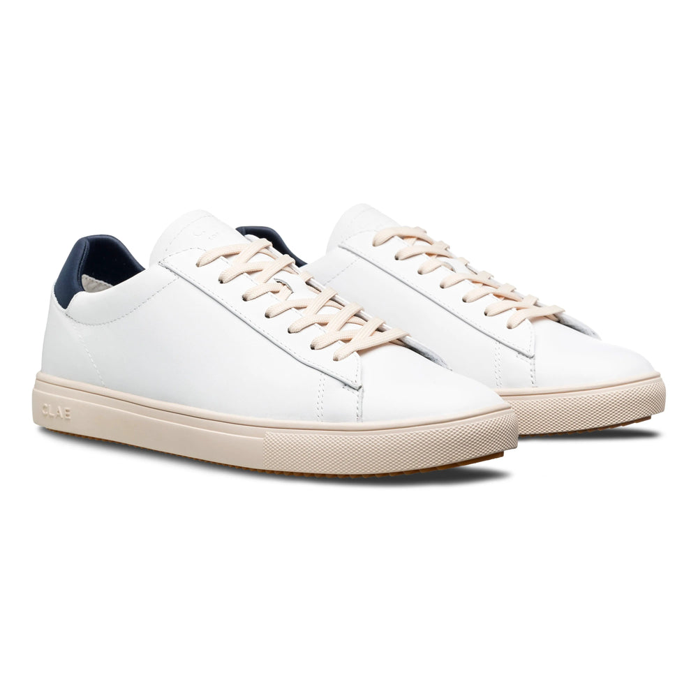 White Leather Navy