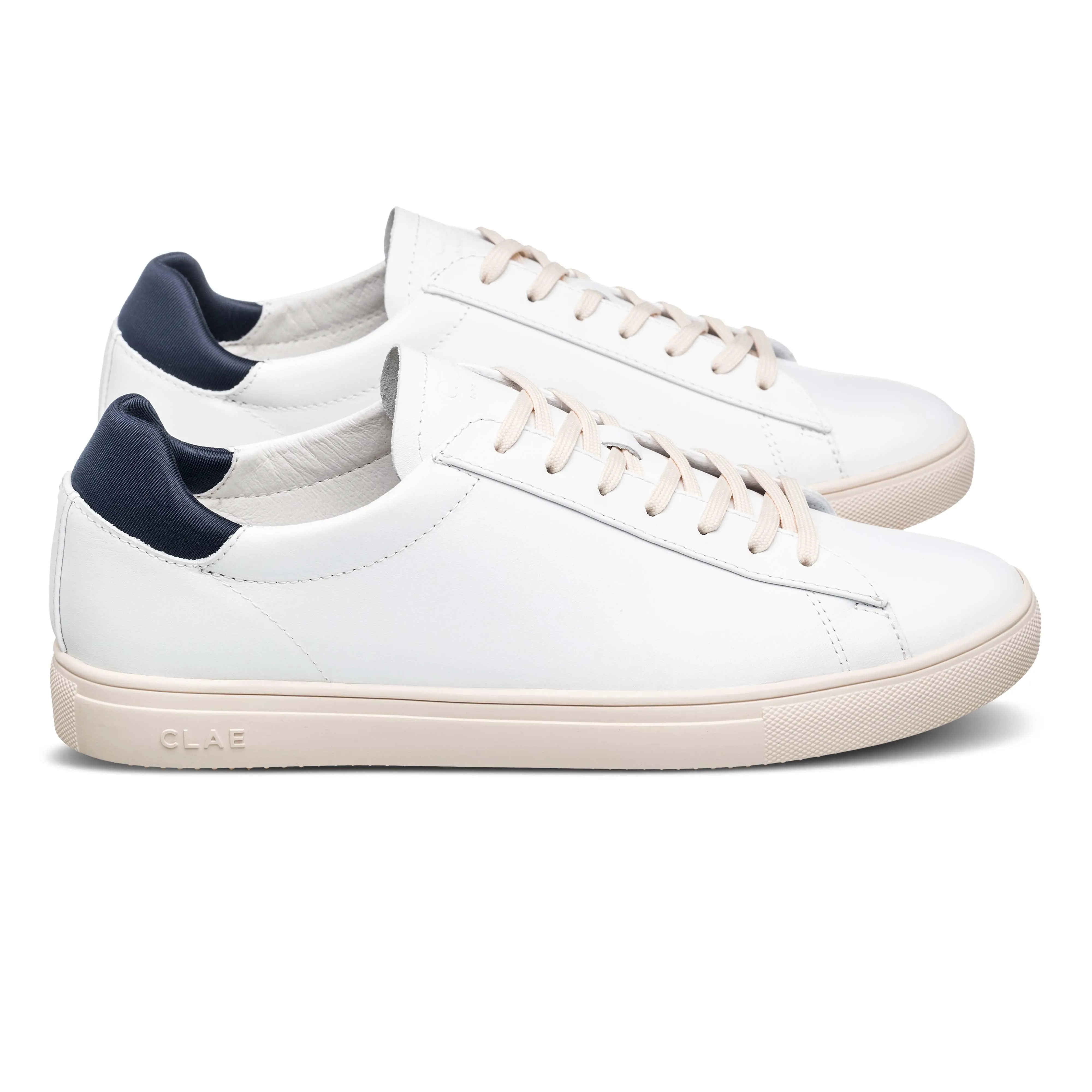 White Leather Navy