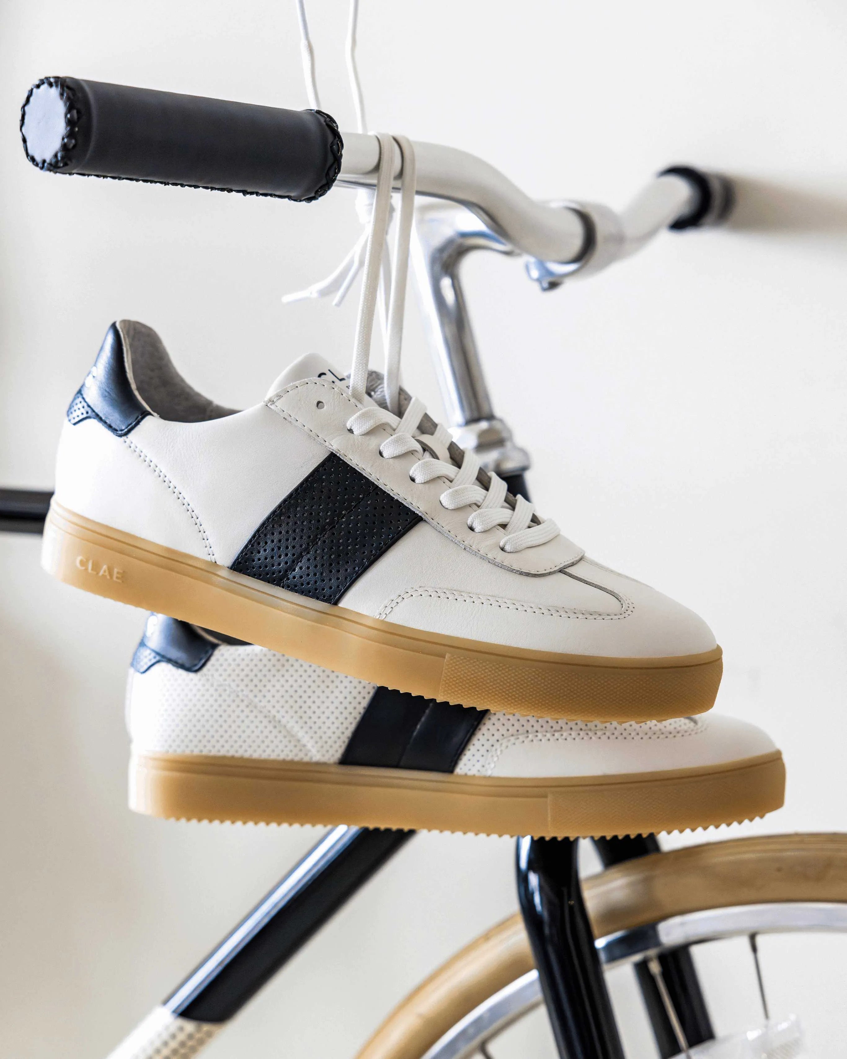 White Leather Black