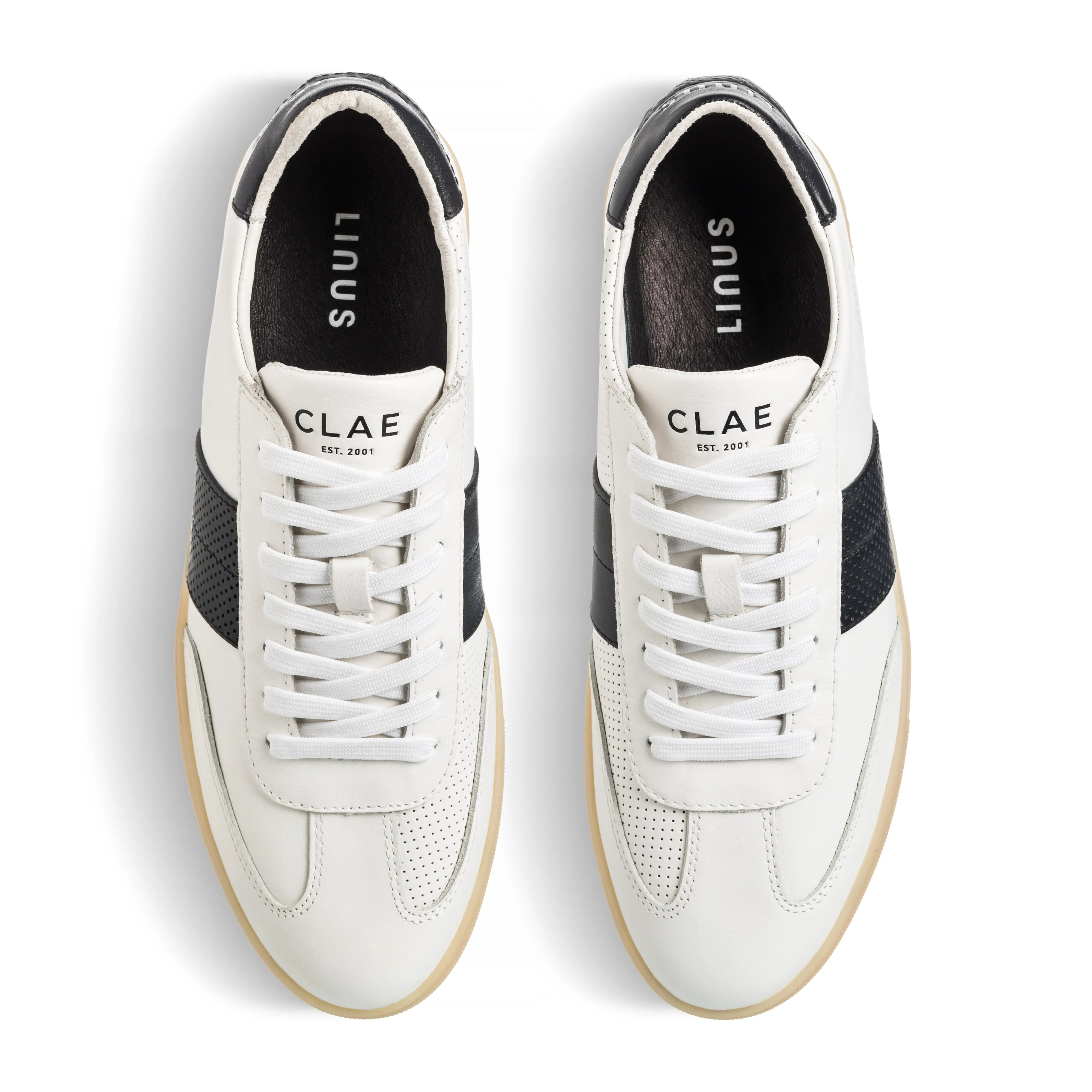 White Leather Black