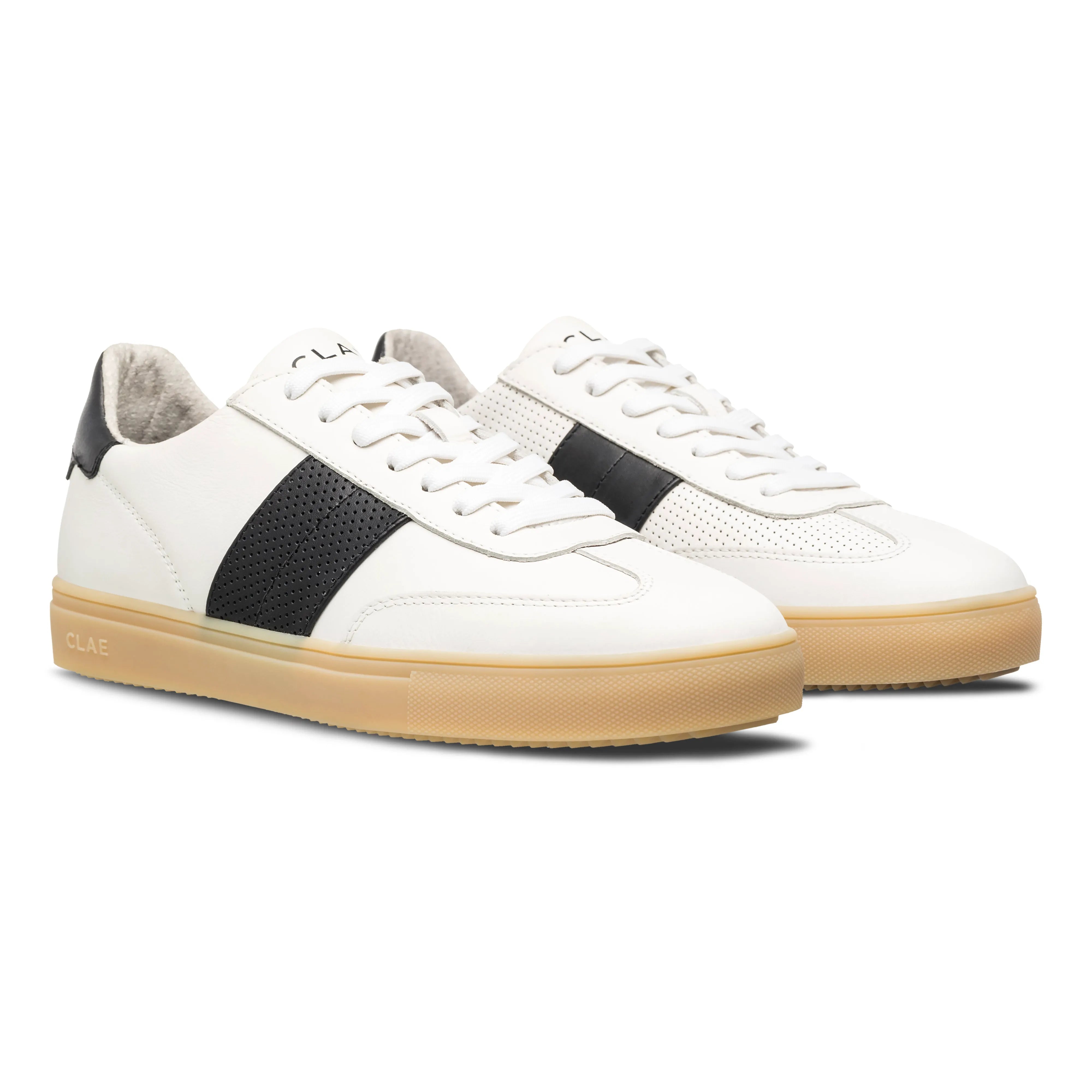 White Leather Black