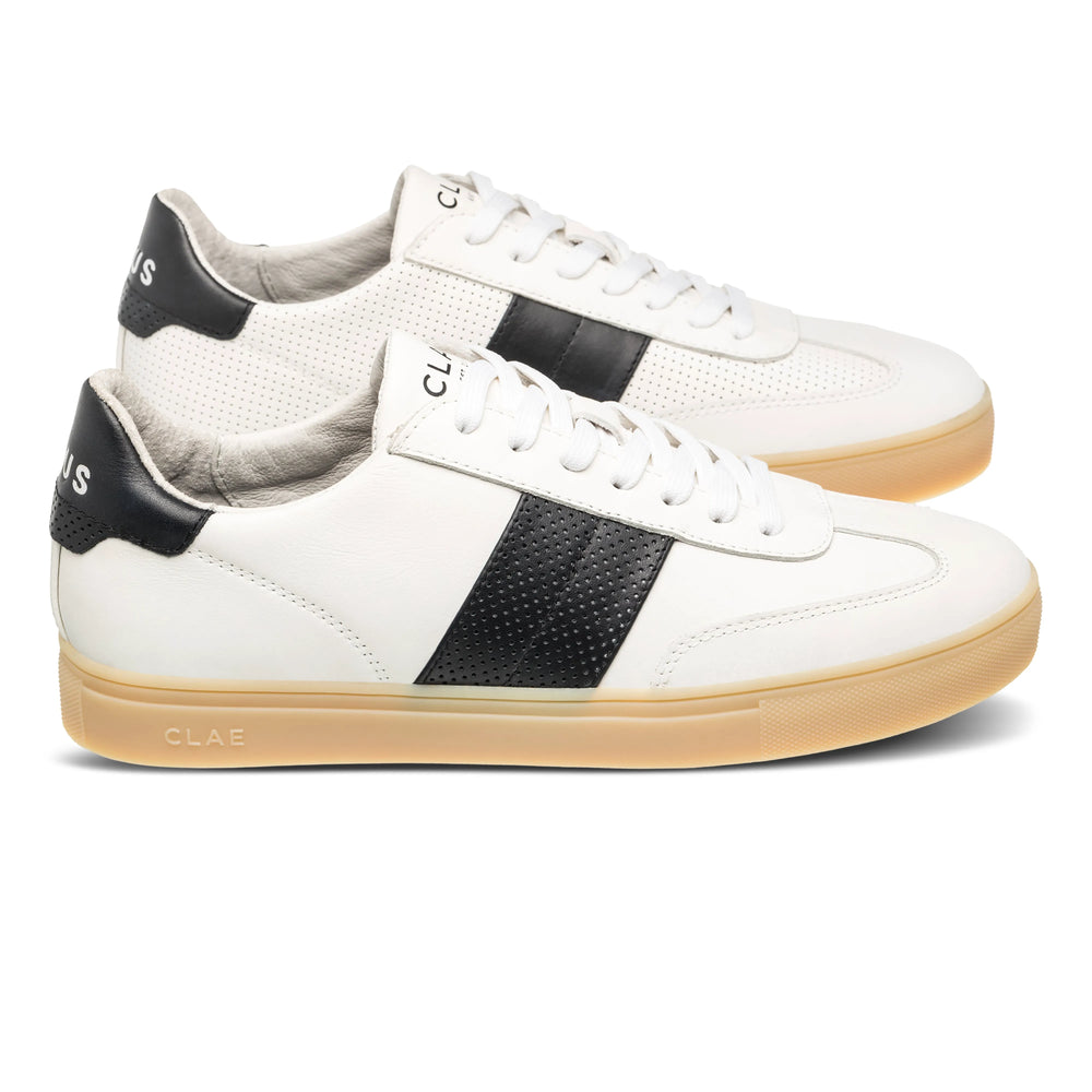 White Leather Black