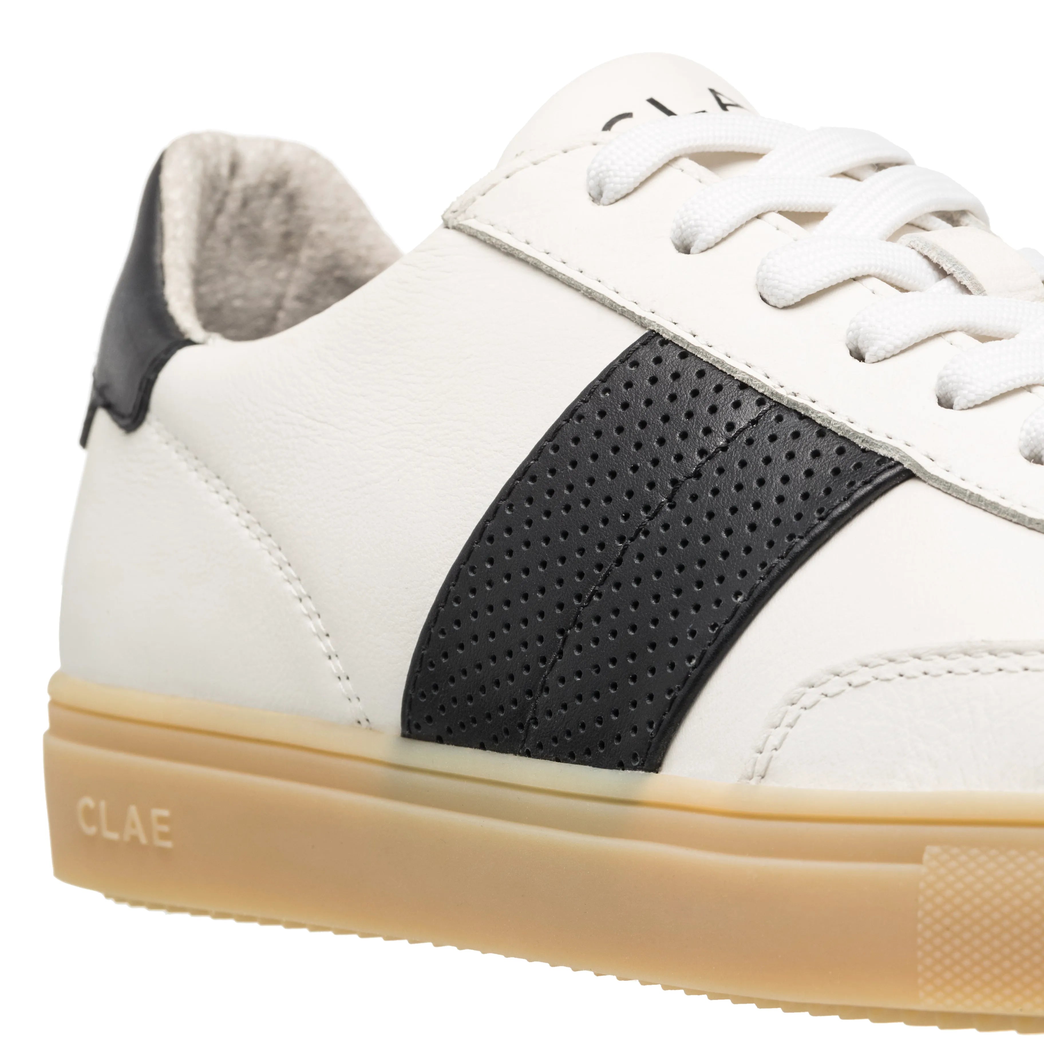 White Leather Black