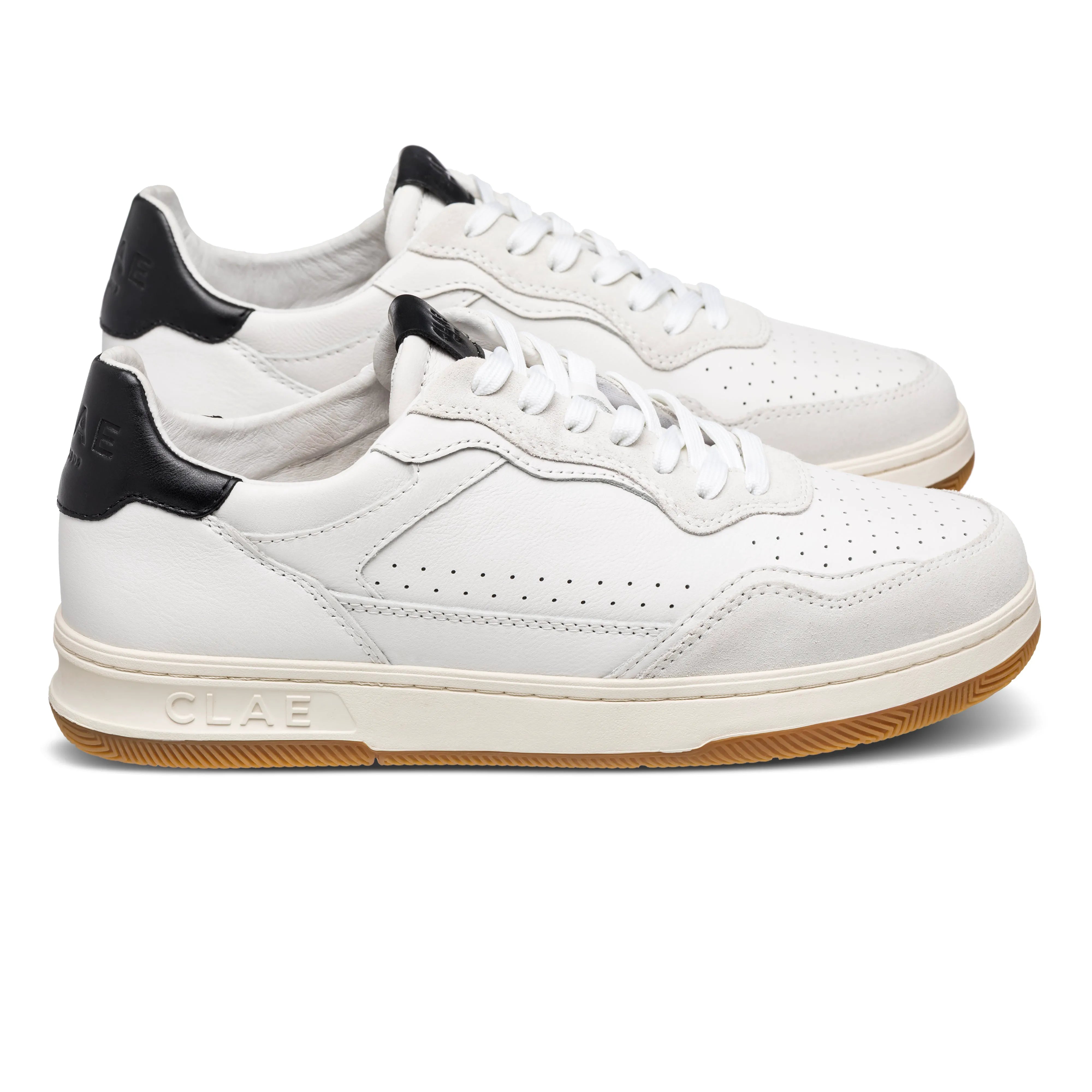 White Leather Black