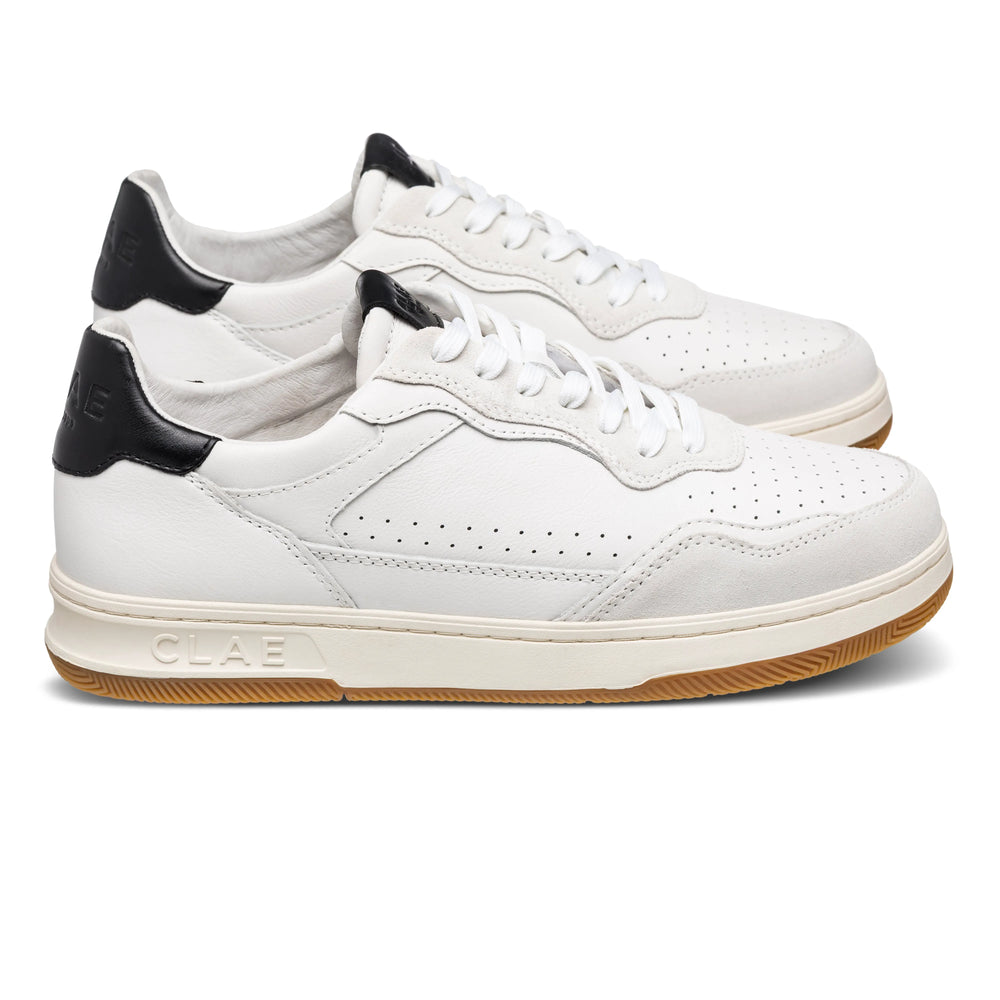 White Leather Black