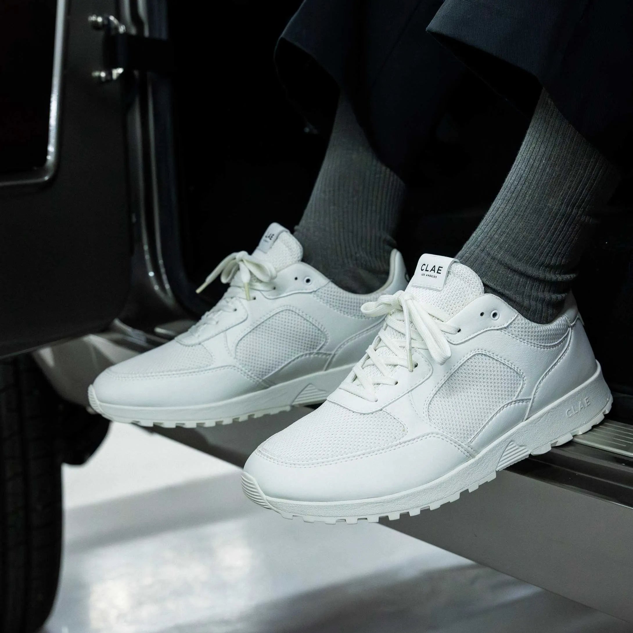 Triple White Leather