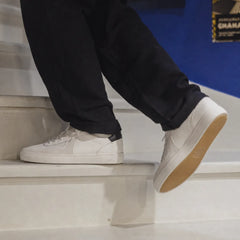 White Leather Navy